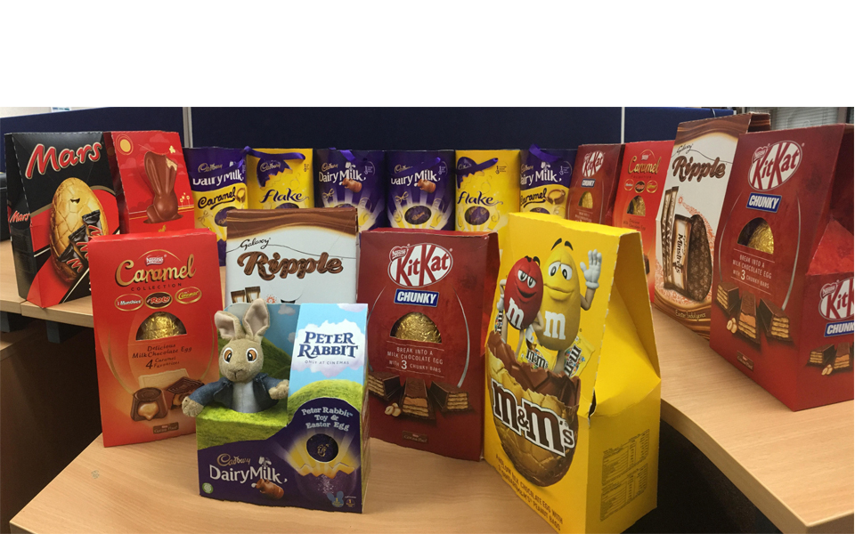 The Easter Bunny has been in to visit the KC Staff!